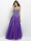 Sweetheart Princess Tulle with Beading Perfect Grape Prom Dresses #02014889