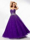 Lavender Sweetheart Satin Tulle Crystal Detailing Ball Gown Prom Dresses #02015134