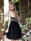 Empire Ladies Dark Navy Chiffon Beading Sweetheart Prom Dress #02042402