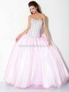 Ball Gown Pearl Pink Sweetheart Tulle Crystal Detailing Discount Quinceanera Dresses #02071927