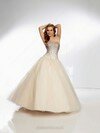 Pearl Pink Tulle with Beading Sweetheart Lace-up Beautiful Ball Gown Prom Dresses #02071978