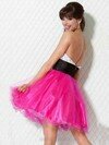 Multi Colours Satin Tulle Sweetheart Beading Ball Gown Juniors Short Prom Dress #02013570