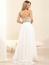 Sweetheart Chiffon Crystal Detailing Sweep Train Sparkly Prom Dress #02015312