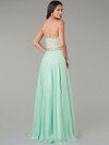 White Chiffon Sweetheart Floor-length Beading Fashion Prom Dresses #02015343