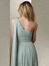 Elegant Chiffon with Pleats Sheath/Column One Shoulder Prom Dresses #02015006