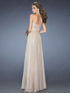 A-line Sweetheart Chiffon Floor-length Rhinestone Prom Dresses #02014262