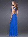 Sexy Sheath/Column Chiffon Split Front and Open Back One Shoulder Prom Dresses #02021890