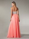 Sweetheart Chiffon Beading Floor-length Watermelon Modest Prom Dresses #02111332