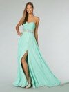Juniors Chiffon Sweetheart with Beading A-line Split Front Prom Dresses #02014866