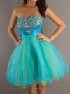 Open Back Sweetheart Multi Colours Tulle Crystal Detailing Short/Mini Prom Dress #02013202
