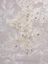 A-line Scoop Lace Sweep Train Appliques Wedding Dresses #00020449