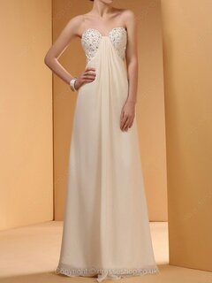 Empire Sweetheart Chiffon Floor-length Rhinestone Prom Dresses #02014435