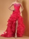 Trumpet/Mermaid Sweetheart Organza Court Train Tiered Prom Dresses #02014420