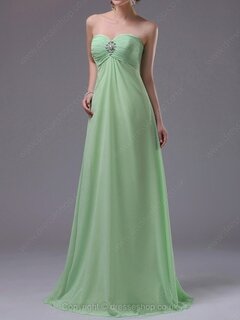 Empire Sweetheart Chiffon Floor-length Rhinestone Prom Dresses #02014403