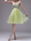 Empire Sweetheart Organza Knee-length Rhinestone Cocktail Dresses #02042242