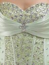 Ball Gown Sweetheart Tulle Satin Floor-length Rhinestone Quinceanera Dresses #02071892