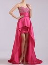 A-line Sweetheart Taffeta Asymmetrical Sequins Prom Dresses #02014374