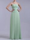 Sheath/Column Strapless Chiffon Floor-length Ruffles Prom Dresses #02020068