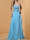 A-line Sweetheart Chiffon Floor-length Rhinestone Prom Dresses #02014350