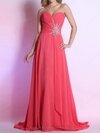 A-line Sweetheart Chiffon Sweep Train Sequins Prom Dresses #02014305