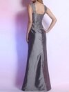 Sheath/Column Straps Taffeta Floor-length Appliques Evening Dresses #02023115