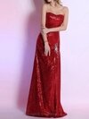 Sheath/Column Sweetheart Sequined Floor-length Split Front Prom Dresses #02014302