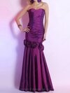 Trumpet/Mermaid Sweetheart Taffeta Floor-length Flower(s) Evening Dresses #02023107