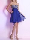 Empire Sweetheart Chiffon Short/Mini Rhinestone Homecoming Dresses #02051639