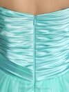 A-line Sweetheart Tulle Satin Short/Mini Rhinestone Homecoming Dresses #02051635