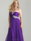 Fashion One Shoulder Beading Orange Chiffon Empire Prom Dresses #02023294